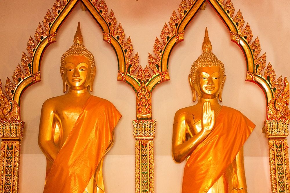 Thailand Buddha statues in temple art print by Tom Haseltine for $57.95 CAD